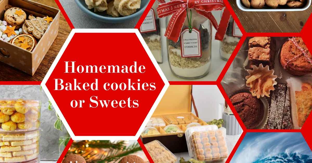 Homemade Baked Cookies or sweets as gifts