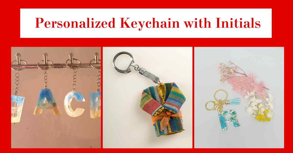 Personalized keychain with names as gift